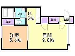 フレンドリー5B 1LDKの間取図画像