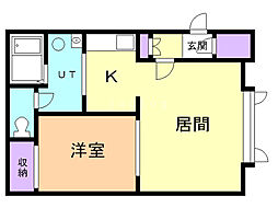 シエル・エトワール 1LDKの間取図画像