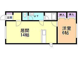 フォーシーズンズ 1LDKの間取図画像