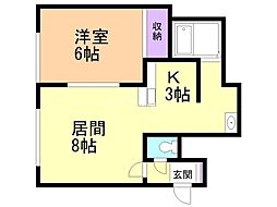 ハイツカトレアA 2LDKの間取図画像