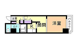 日宝ノルテ1条通弐番館 1LDKの間取図画像