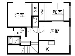 コーポこやまB 2LDKの間取図画像