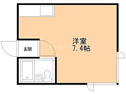 パーク1-7 ワンルームの間取図画像