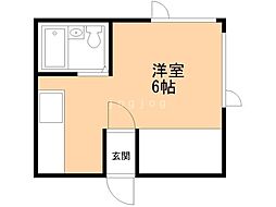 パーク1-7 ワンルームの間取図画像