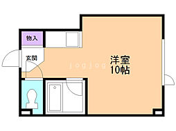 イーストビル ワンルームの間取図画像