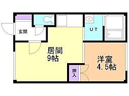 ロイヤルシャトレ 1DKの間取図画像