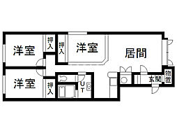 イースト4・7B 3LDKの間取図画像