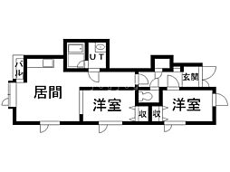 ハイツみなみ 2LDKの間取図画像