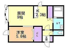 ラ・プロヴァンス 1LDKの間取図画像
