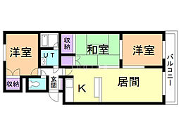 グリーンヒル豊岡 3LDKの間取図画像
