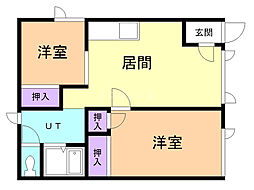 ライトコート 2LDKの間取図画像