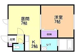 グランビュー永山 1LDKの間取図画像