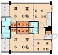 ビレッジハウス古賀1号棟3階4.6万円