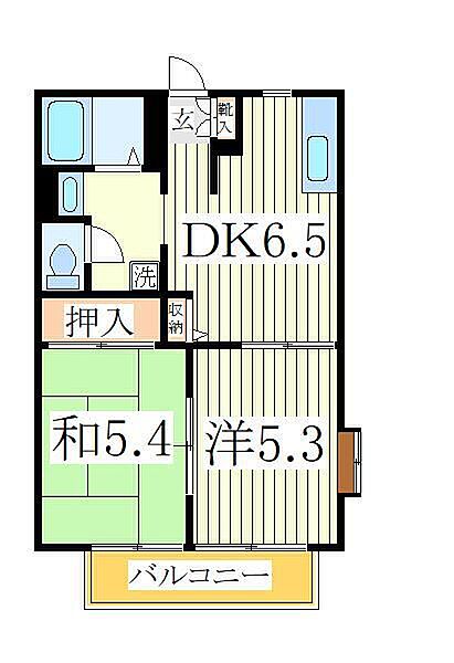 グランメールＡ ｜千葉県柏市緑台(賃貸アパート2DK・1階・40.30㎡)の写真 その2