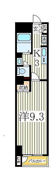 千葉県我孫子市天王台1丁目(賃貸マンション1K・2階・31.32㎡)の写真 その2