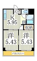 ハートリーフレジデンス  ｜ 千葉県野田市堤台（賃貸マンション2K・3階・38.88㎡） その2