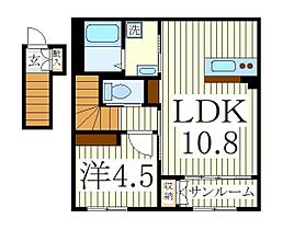 ＥＣＲＩＮ  ｜ 千葉県柏市大井（賃貸アパート1LDK・2階・43.07㎡） その2