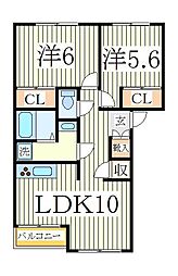 間取図画像 2LDK