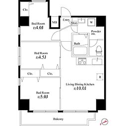 グランパーク東京EAST 3LDKの間取図画像