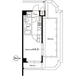 WELT中野上鷺宮 1Kの間取図画像
