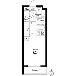 グレーシア草加 ワンルームの間取図画像