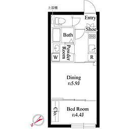 グランパセオ大岡山II 2Kの間取図画像