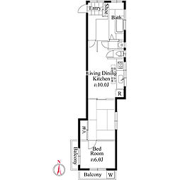 シーズ・レジデンス永福町メゾン 2LDKの間取図画像