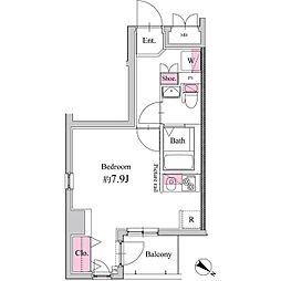 LEXEAZESTAKABANE 1Kの間取図画像