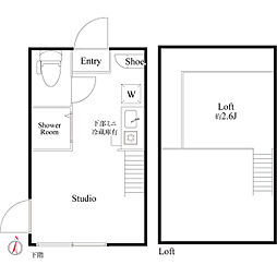 セレージャ堀ノ内 ワンルームの間取図画像