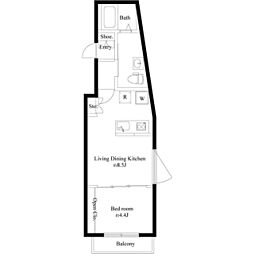 TresorK&A板橋本町 1LDKの間取図画像
