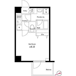 アルテシモグランツ 1Kの間取図画像