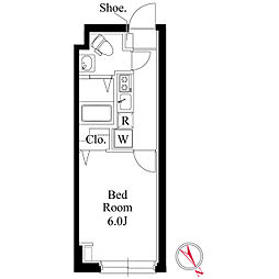 ヴィスタ阿佐ヶ谷S 1Kの間取図画像