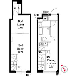 ヴィスタ阿佐ヶ谷S 2DKの間取図画像