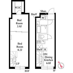 ヴィスタ阿佐ヶ谷S 2DKの間取図画像
