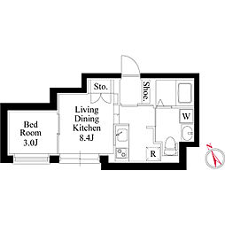 グランパセオ用賀 1LDKの間取図画像