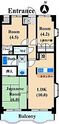 メゾン・ヴェールN 3LDKの間取図画像