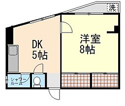 高橋ビル 1Kの間取図画像