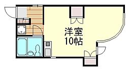 出汐コーポ 1Kの間取図画像
