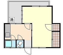 Happiness東雲本町 2DKの間取図画像
