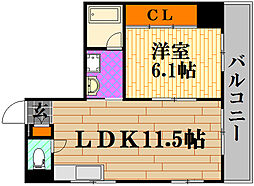 セブン/セブンきむら 1LDKの間取図画像