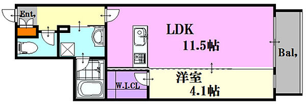 広島県広島市中区宝町(賃貸マンション1LDK・3階・40.11㎡)の写真 その2