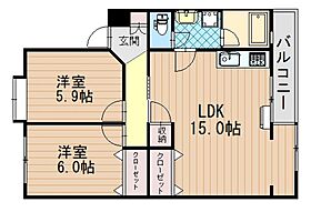 カルチェ堀田Ｎｏ.1  ｜ 広島県広島市安佐南区八木9丁目（賃貸マンション2LDK・3階・57.10㎡） その2