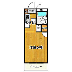 当麻ビル 1Kの間取図画像