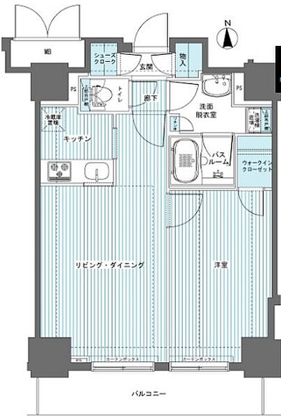 東京都渋谷区代々木４丁目(賃貸マンション1LDK・12階・47.93㎡)の写真 その2