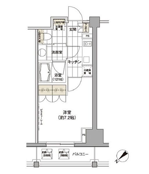 東京都渋谷区渋谷３丁目(賃貸マンション1K・7階・24.44㎡)の写真 その2