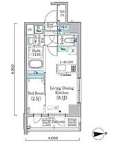 東京都新宿区上落合１丁目（賃貸マンション1LDK・6階・27.60㎡） その2