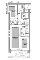 東京都新宿区中落合２丁目（賃貸マンション1LDK・2階・56.68㎡） その2