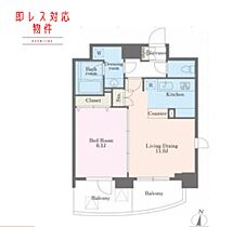 東京都新宿区北新宿１丁目（賃貸マンション1LDK・13階・41.49㎡） その2