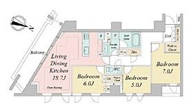 東京都新宿区西早稲田２丁目（賃貸マンション3LDK・4階・87.02㎡） その2