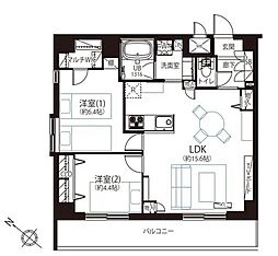 マンションアクロス西巣鴨 2LDKの間取図画像
